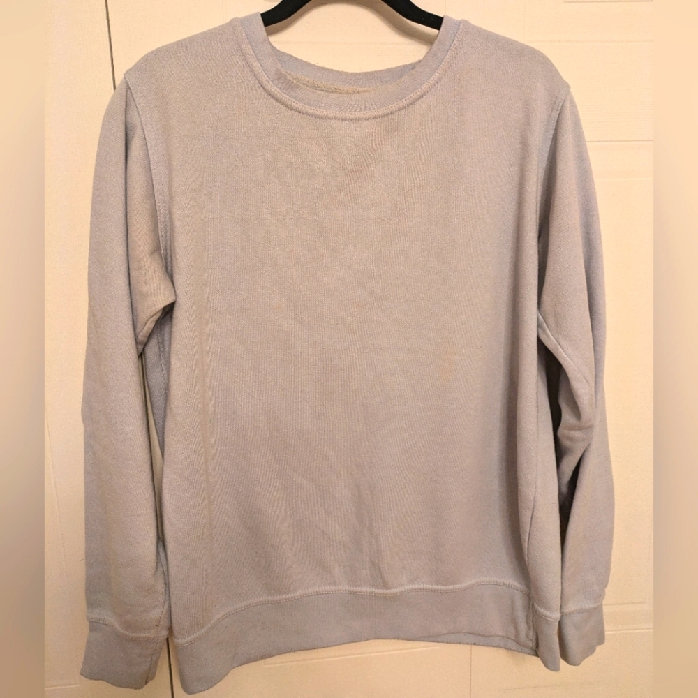 Light blue crewneck sweatshirt